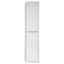 Пенал Dreja INSIGHT, 35 см, 2 дверцы, 4 стеклянные полки, белый глянец, 99.9201 - фото, отзывы, цена